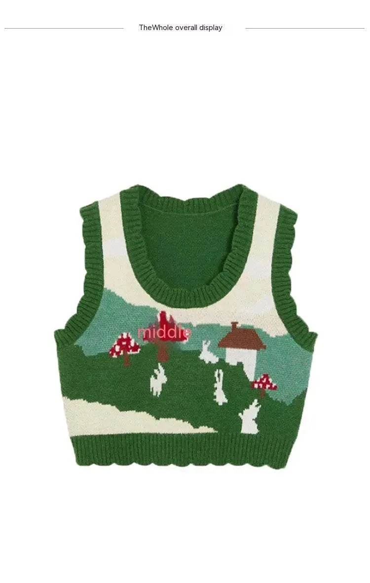 Women Christmas Sleeveless Knitted Sweater Vest - EX-STOCK Canada