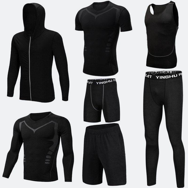 Compression Sport Fitness Workout Gym Outfit 7pcs set for men - EX-STOCK Canada
