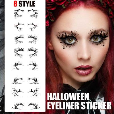 Halloween Eyeliner Patch, Scary Fashion Party Makeup Kit Bat Spider Decorative Eyeliner Eyeshadow Patch - EX-STOCK Canada