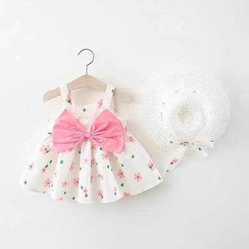 Casual Newborn Baby girl Printed Bow Princess Dress - EX-STOCK Canada
