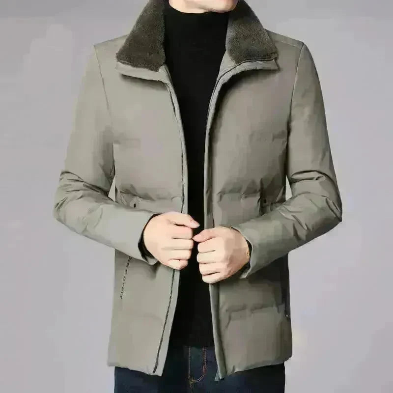 Fur Collar Thick Business Office Work Down Winter Jacket for men - EX-STOCK CANADA