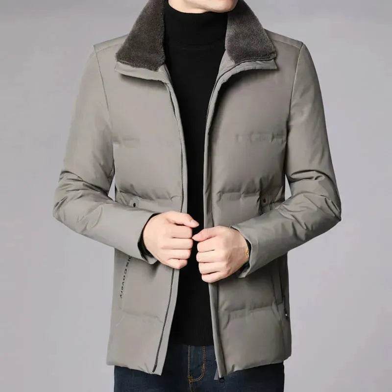 Fur Collar Thick Business Office Work Down Winter Jacket for men - EX-STOCK Canada