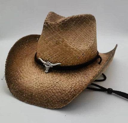 Summer Outdoor Ethnic Style Felt and Straw Cowboy Hat - EX-STOCK Canada