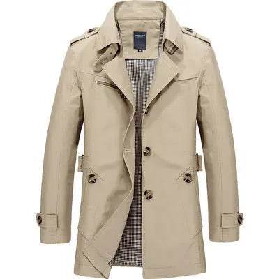 Men's casual jacket mid-length trench coat - EX-STOCK Canada