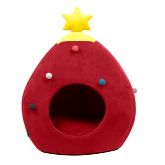 Lit pour animaux en forme de sapin de Noël : nid d'hiver chaud pour animaux, maison pour chat, chien, fournitures pour animauxEX-STOCK Canada