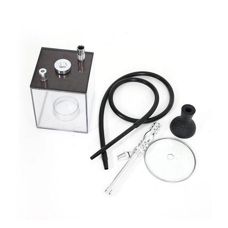 Arabic hookah with light full set of acrylic LED square pot - EX-STOCK Canada