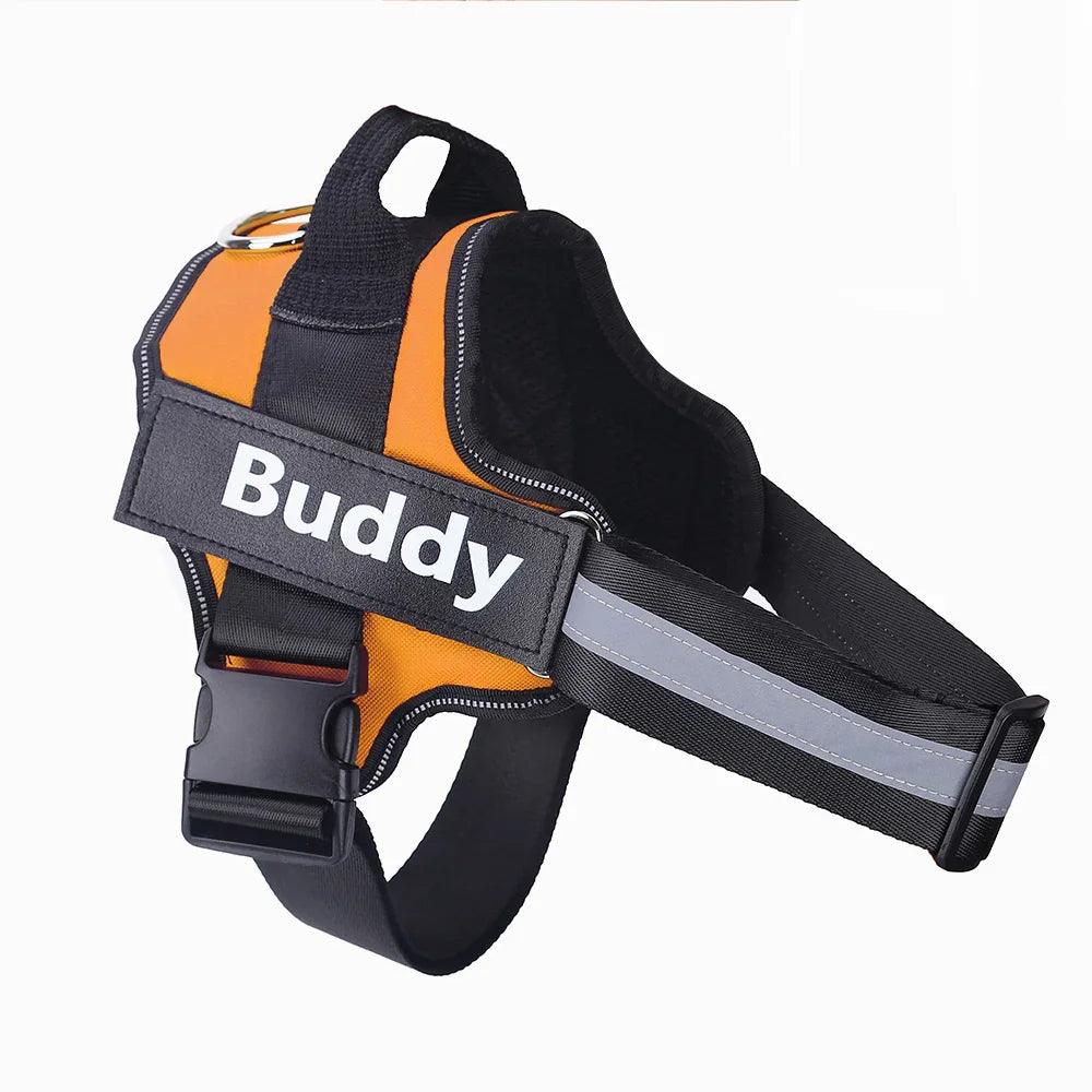 Harnais pour chien personnalisé ANTI-TRACTION Réfléchissant Respirant Harnais ajustable pour animaux de compagnie Gilet pour petit et grand chien Patch personnalisé Fournitures pour animauxEX-STOCK Canada