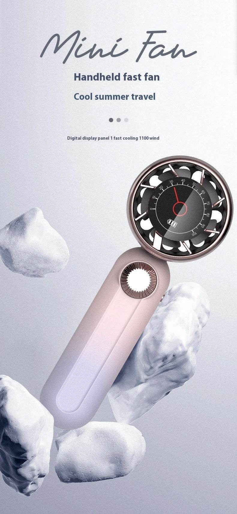 Continuously Variable Transmission Multi-gear Dial Handheld Fan - EX-STOCK Canada