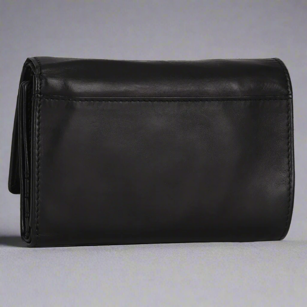 Cartera de cuero cuadrada con etiqueta para mujer BOLEX-STOCK Canada