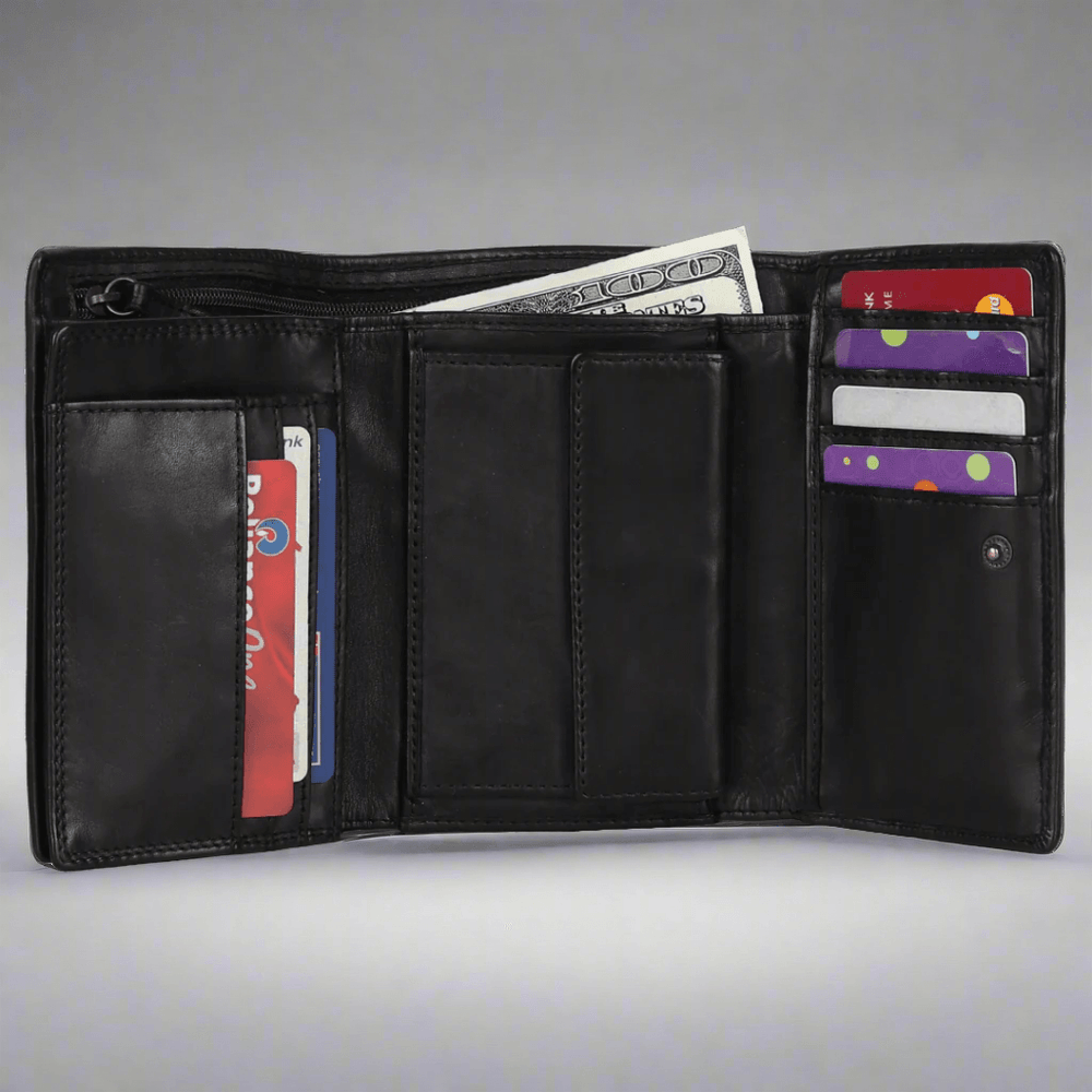 BOL Women's Square Tab Leather Wallet EX-STOCK Canada