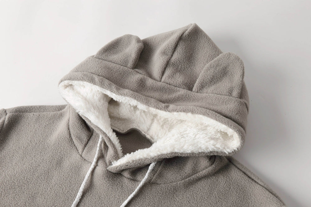 Women Embroidery Big Pocket Hoodie Pullovers Fall Winter Sweatshirt - EX-STOCK Canada