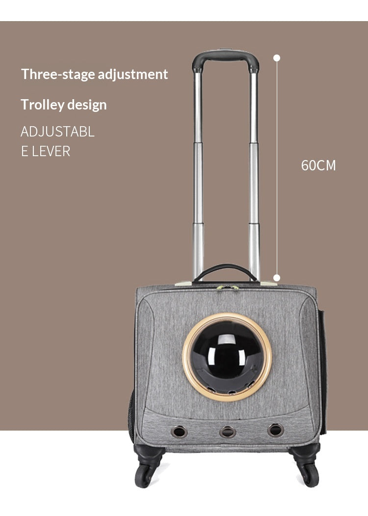 Universal-wheel Portable Pet Travel Carrier | EX-STOCK Canada