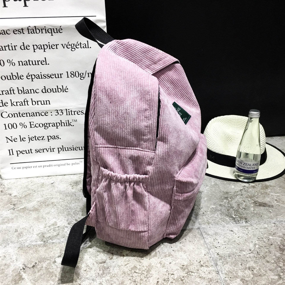 Mini School Bag Corduroy Small Canvas Backpack - EX-STOCK Canada