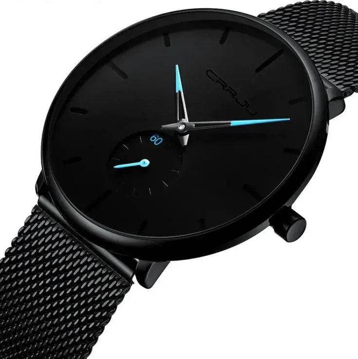 Simple ultra-thin watch round mesh belt watch - EX-STOCK Canada