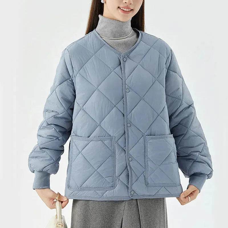 Quilted Padded Coat Winter Jacket With Pockets Lightweight Outerwear For Women's Clothing - EX-STOCK Canada