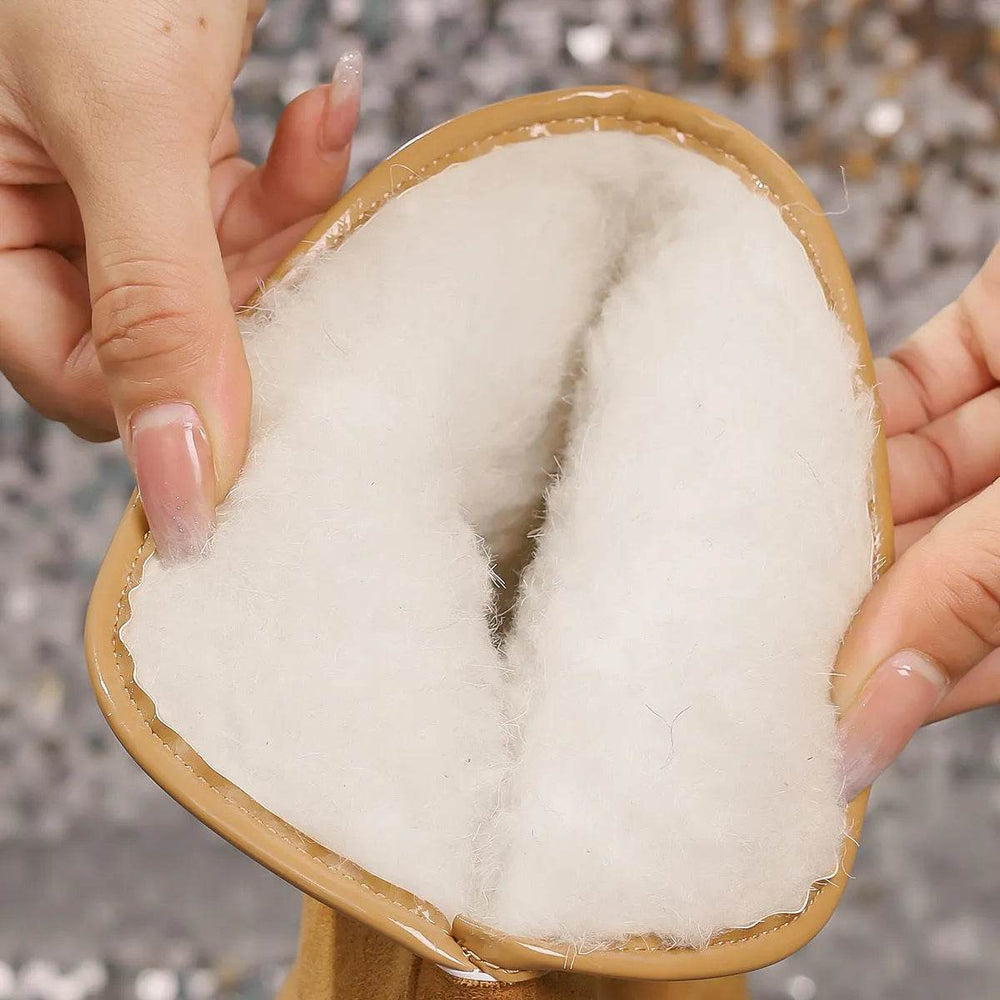 Women's Snow Boots Winter Warm Non-slip Flat Mid-calf Boot Plus Velvet And Thickened Cotton Shoes - EX-STOCK Canada