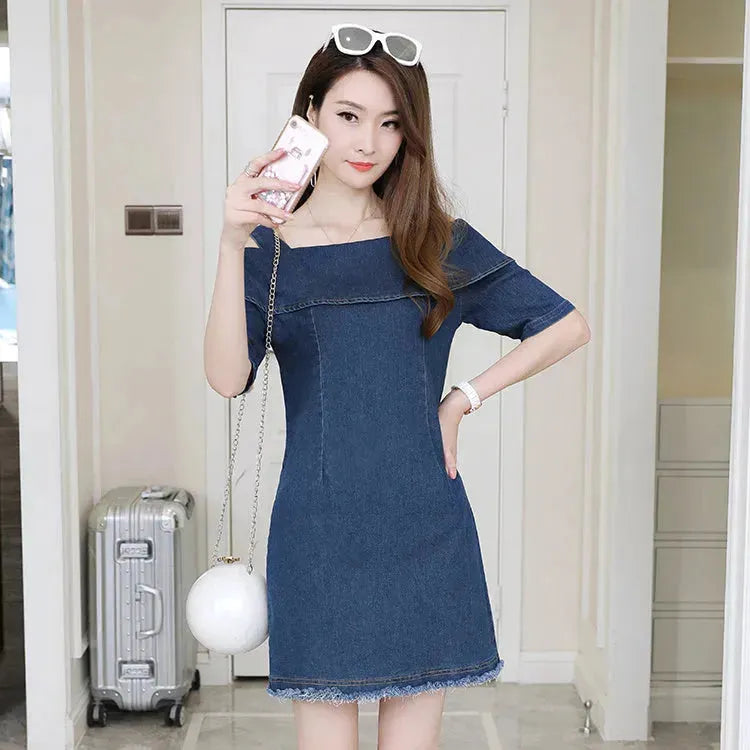 New Fashion Casual denim Jeans Mini dress - EX-STOCK CANADA