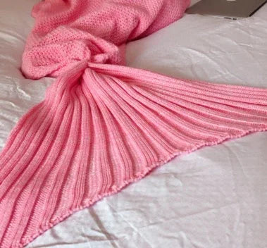 Coperta da Sirena Calda Fatta a Mano, Coperta Lavorata a Maglia per Dormire, Coperta a Coda di Sirena per TV e Divano, Coperta per Bambini e Adulti, Sacco Lavorato a Maglia, Biancheria da Letto, PlaidEX-STOCK Canada