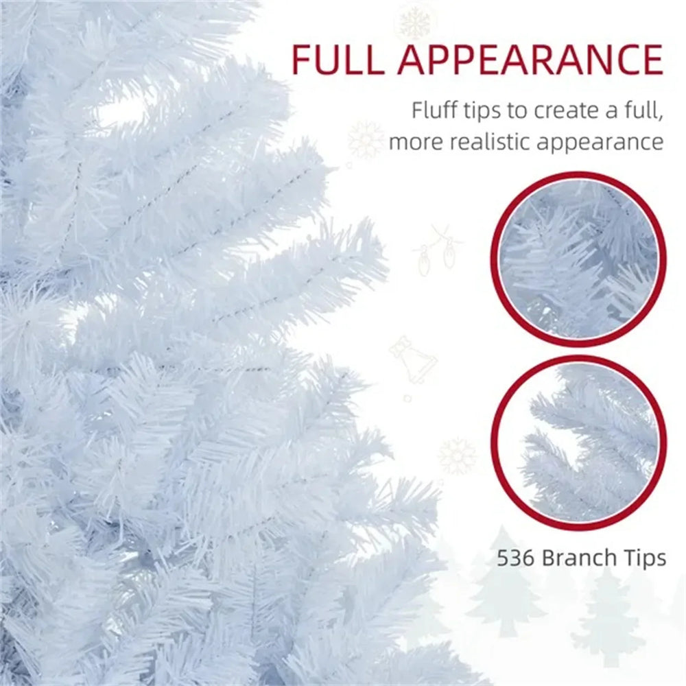 5ft White Christmas Tree Artificial Christmas Tree With 536 Branch Tips And Metal Stand EX-STOCK Canada