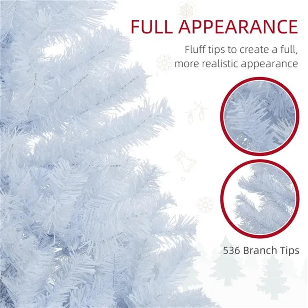 5ft White Christmas Tree Artificial Christmas Tree With 536 Branch Tips And Metal Stand EX-STOCK Canada