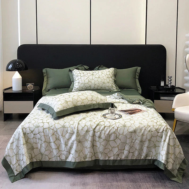 Edredón de verano Tencel de cuatro piezas de seda lavadaEX-STOCK Canada