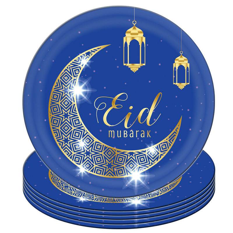 Eid Al-Fitr EID Mubarak party decor Set Supplies Scene Layout Theme Paper Plate Paper Cup - EX-STOCK Canada