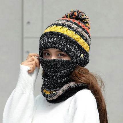 Fall Winter knitted Woolen Balaclava Beanie hat for women - EX-STOCK Canada