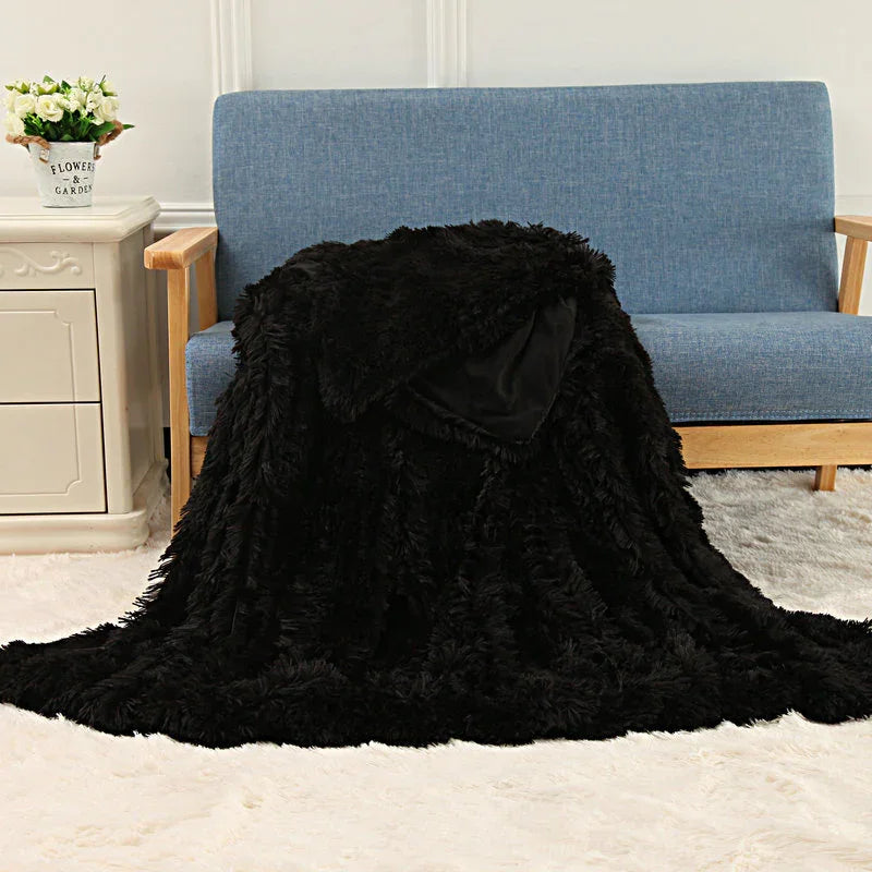 Plush Blanket Double-layer Blanket Multifunctional EX-STOCK Canada