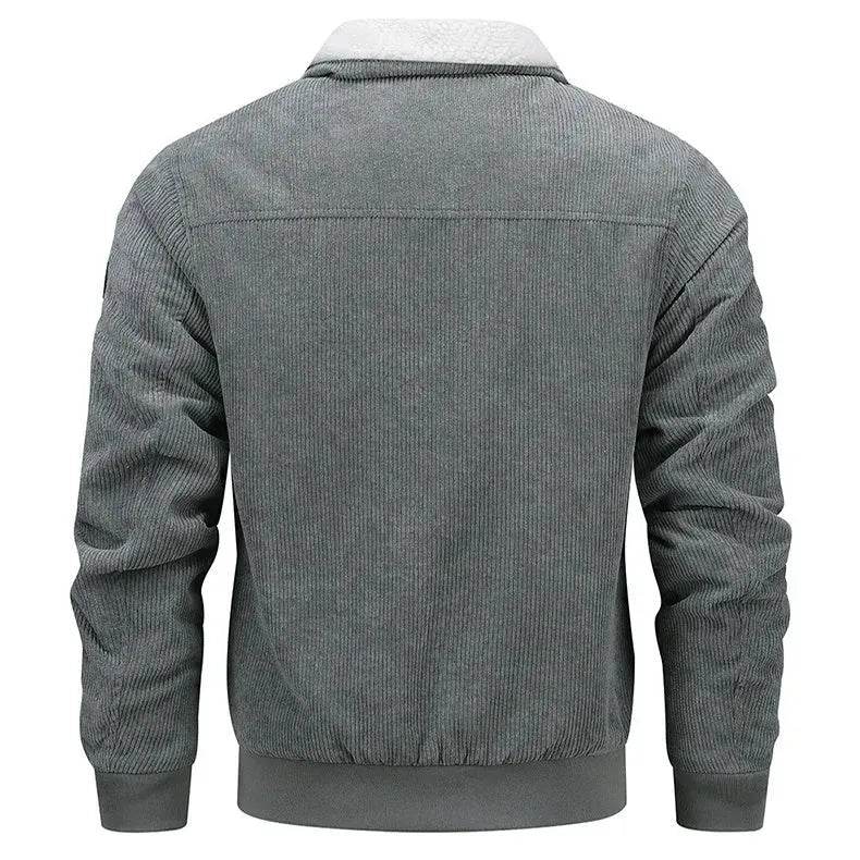 Winter Lapel Fleece Jacket With Pockets Warm Thicken Cotton Coat Men's Clothing - EX-STOCK Canada