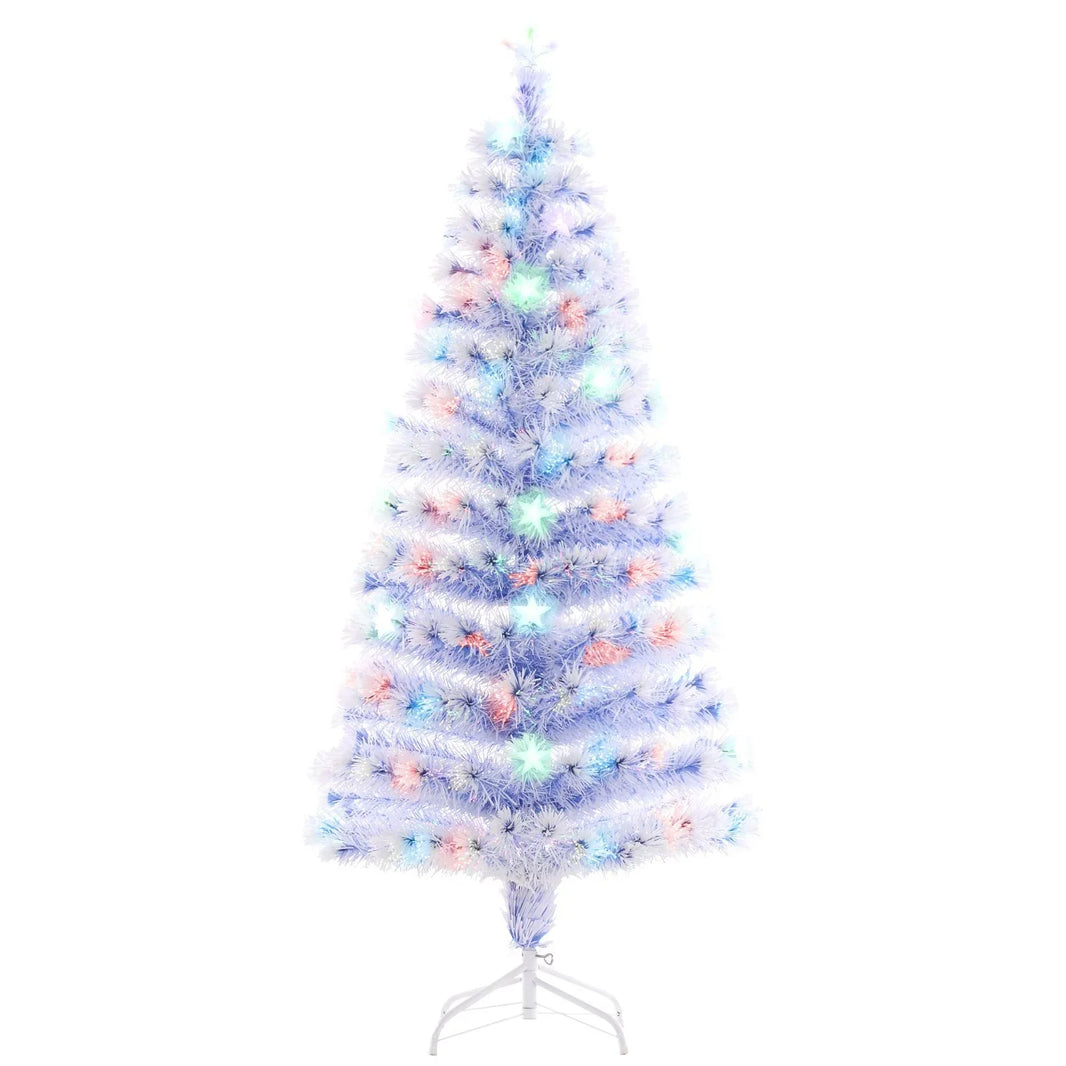 5ft Xmas Tree Pre-Lit LED Optical Fiber Christmas Tree Artificial Seasonal Decoration W Stand Winter Holiday Decor EX-STOCK Canada