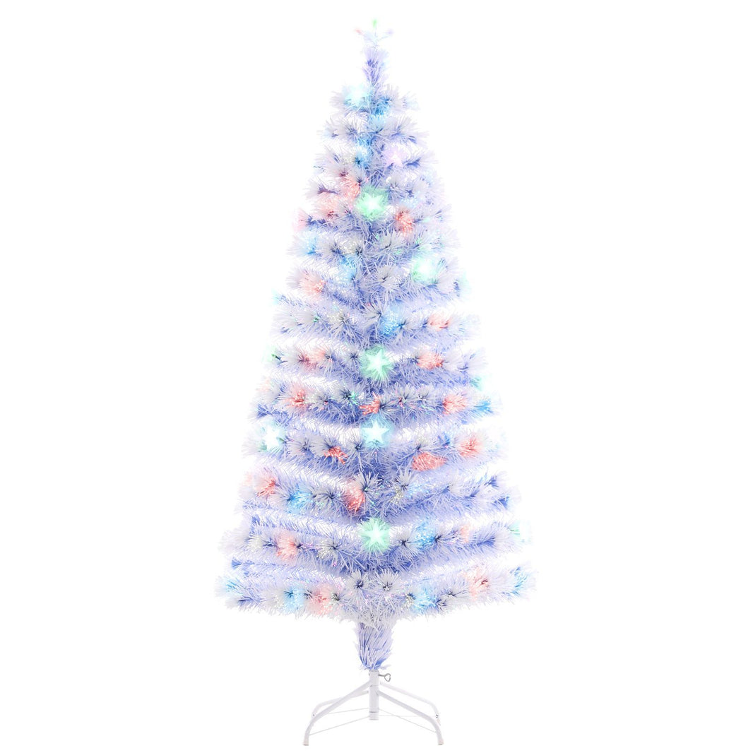 5ft Xmas Tree Pre-Lit LED Optical Fiber Christmas Tree Artificial Seasonal Decoration W Stand Winter Holiday Decor EX-STOCK Canada