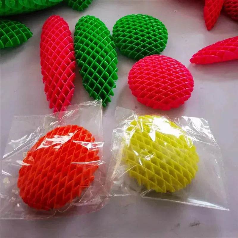 Colorful Worm Squeeze Stretchy Toy Sensory Deformation Plastic Shrapnel Decompression Worm Toy - EX-STOCK Canada