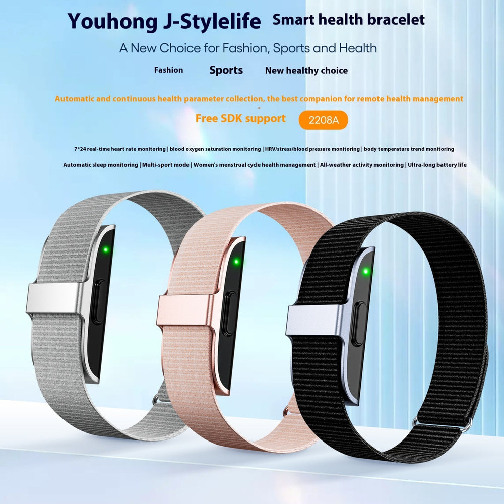 Smart Health Fitness Bracelet – Heart Rate, Blood Oxygen & Sleep Tracker | Black, Rose Gold, Silver
