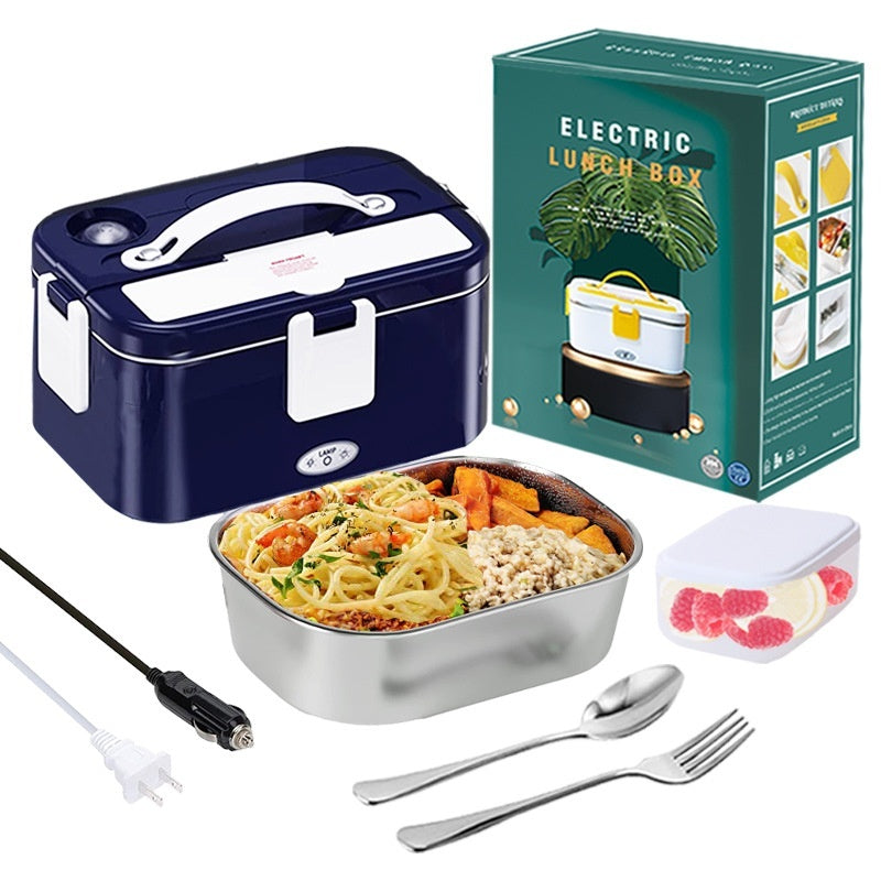 Household Car Portable Electric Heating Lunch Box 304 Stainless Steel