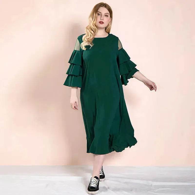 Spring And Summer Spot Women's Dress Plus Size Middle East Hot-selling Skirt dress for Mom Midi Dress - EX-STOCK Canada