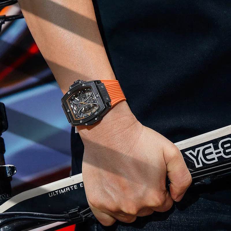 Men's Tonneau Fashion Trend Silicone Strap Luminous Sports Watch - EX-STOCK Canada