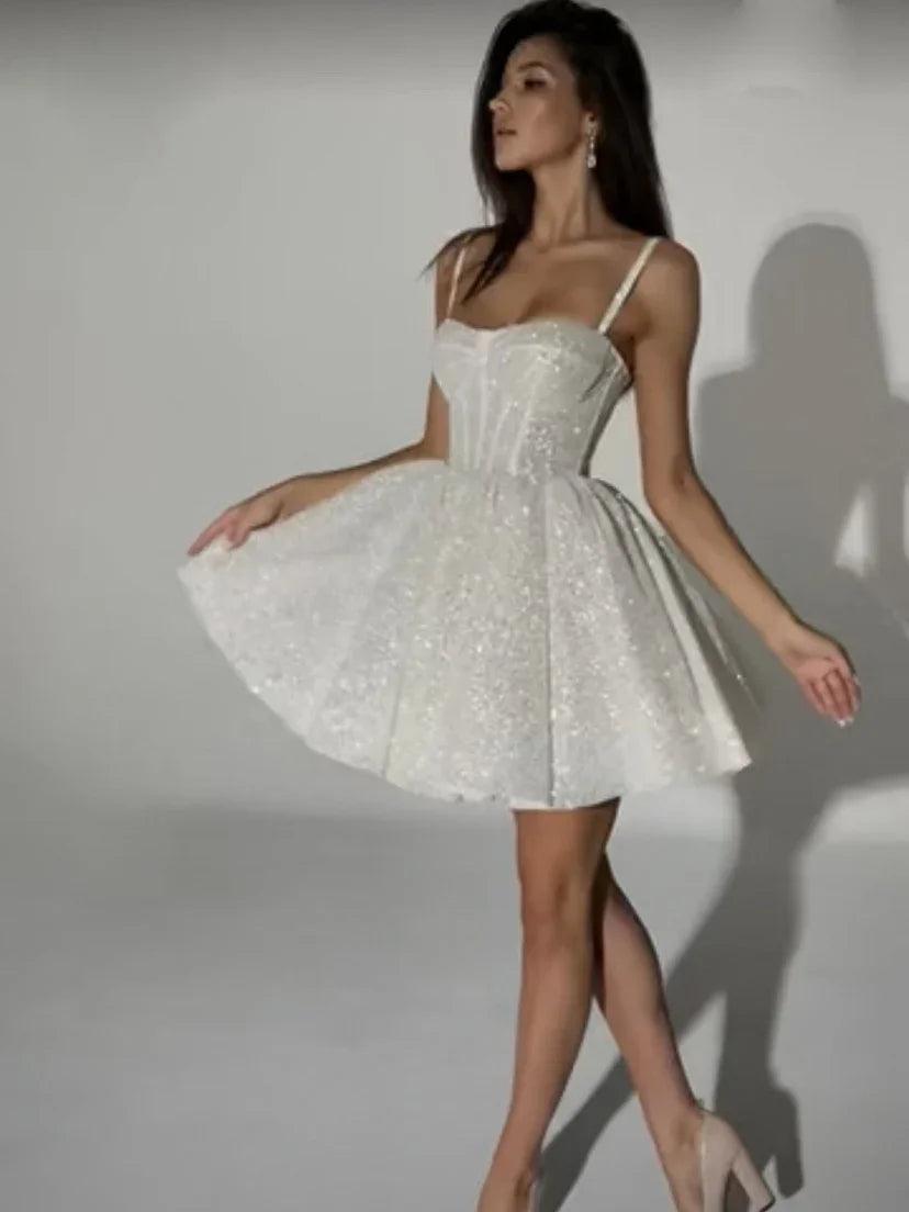White Silver Spray Skirt Wedding Dress Dinner Suit EX-STOCK Canada