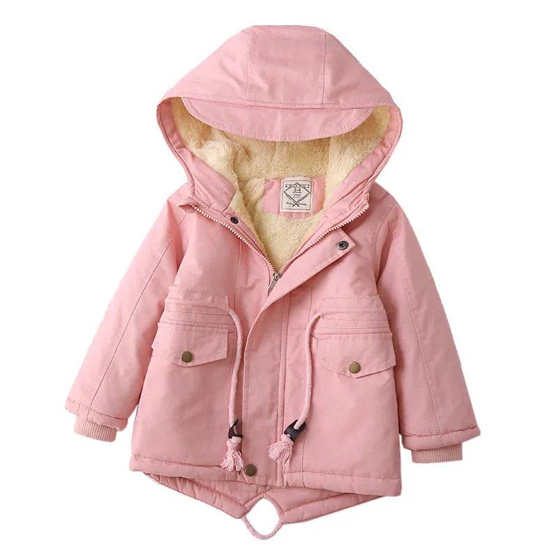 Children Cashmere Hoodie Windproof Winter jacket kids - EX-STOCK Canada