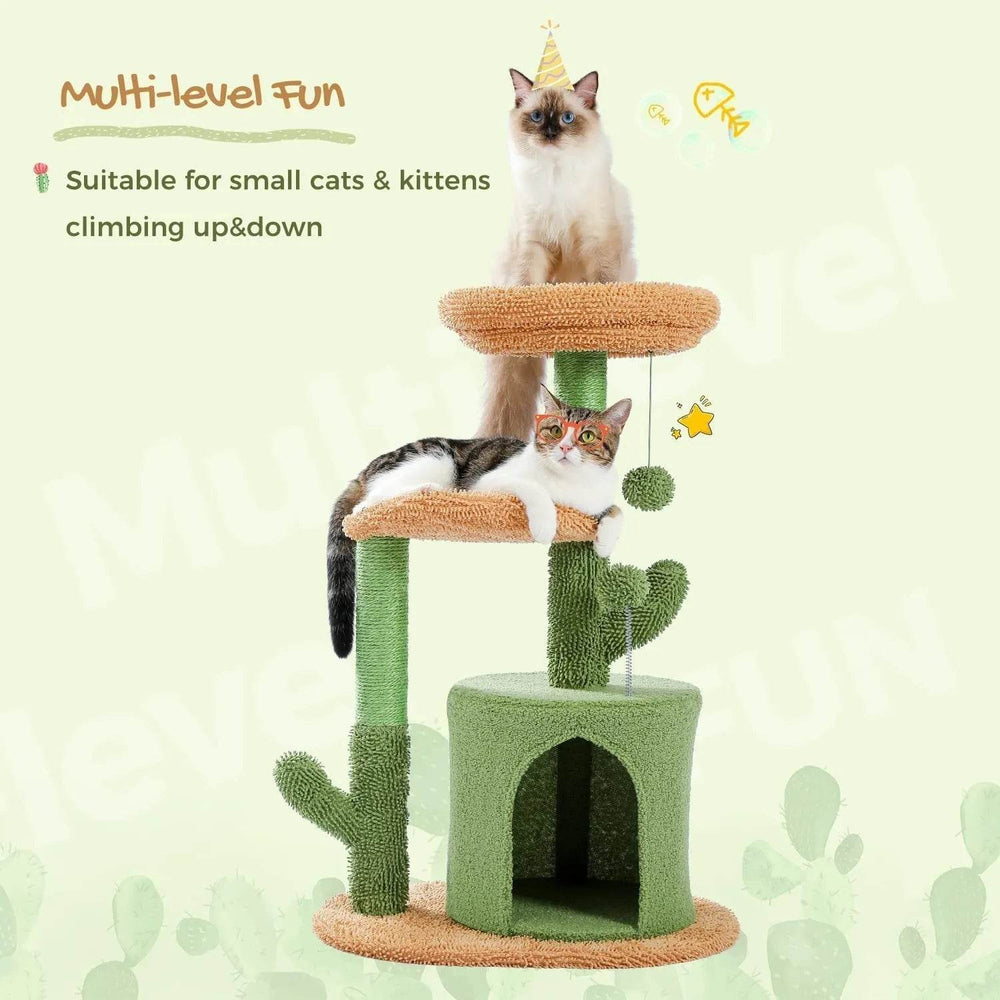 Climbing Frame Cat Nest Tree 32-inch Cactus Cat Climbing Frame - EX-STOCK Canada