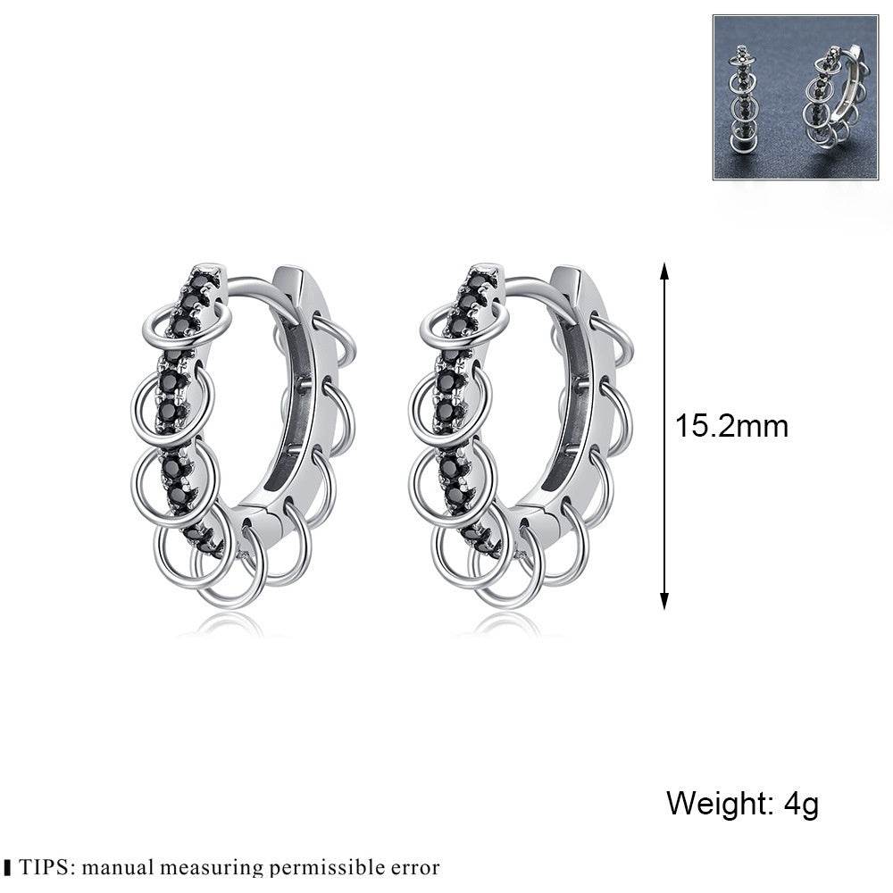 European And American Design Zircon Copper Ear Buckle Simple And Advanced Earring - EX-STOCK Canada
