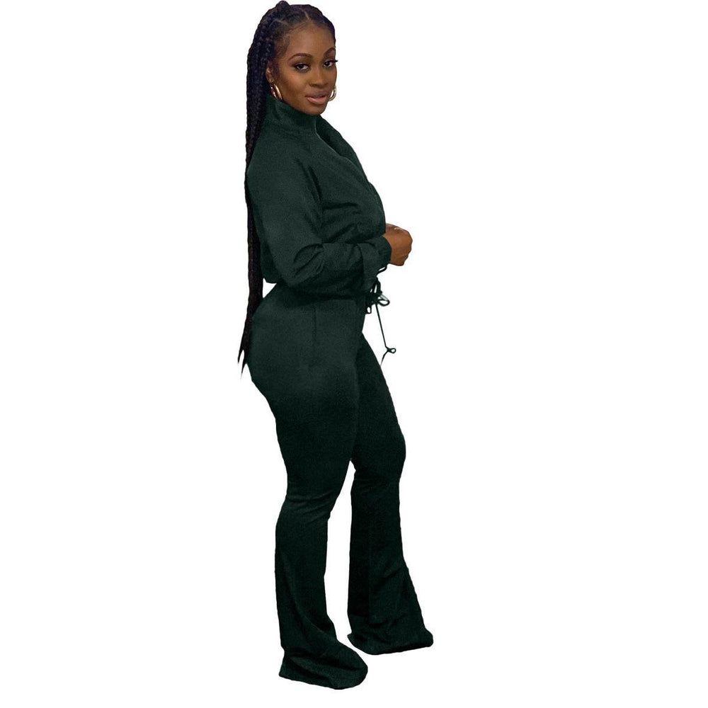 Women 2pcs Long sleeve Wide leg Pant set - EX-STOCK Canada