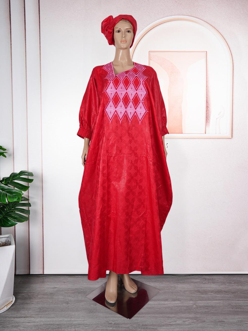 Robe brodée couleur unie arabe Dubaï vêtement pour femmes musulmanes - EX-STOCK Canada