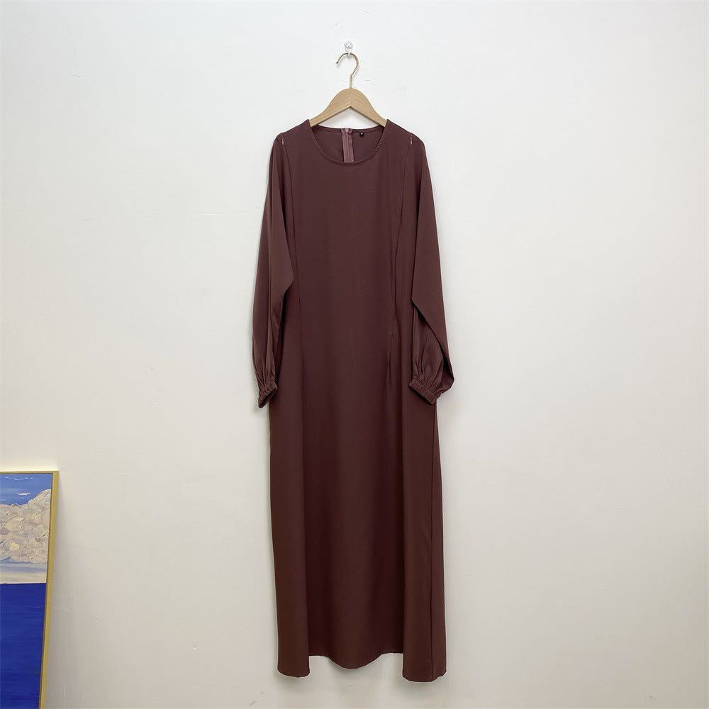Fashion Nursing Clothes Muslim Long Sleeve Slim Fit Dress - EX-STOCK Canada