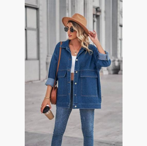 New Versatile Slimming Retro Classic Loose Denim Jacket Top Wish Women EX-STOCK Canada