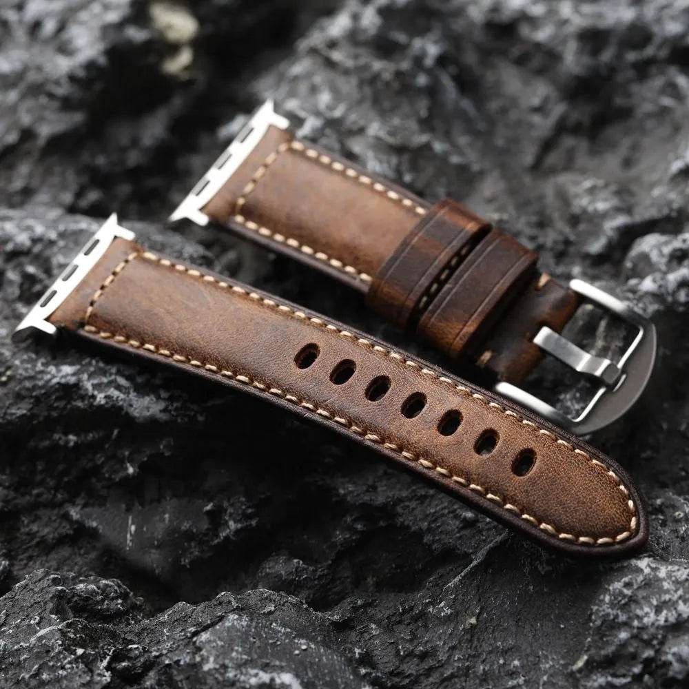 Pure Cowhide Strap Retro Style Watch Bracelet - EX-STOCK Canada