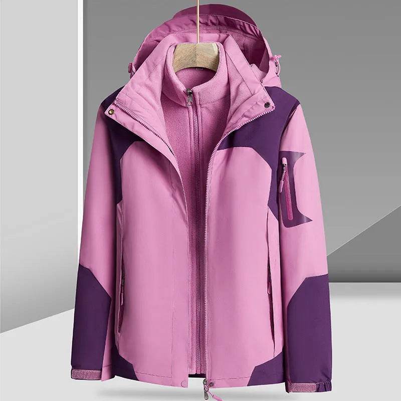 Three-in-one Removable Liner With Velvet Thickening Windproof Waterproof Jacket - EX-STOCK Canada