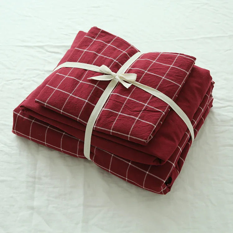 Washed Cotton Four-piece Duvet Cover Bedding EX-STOCK Canada