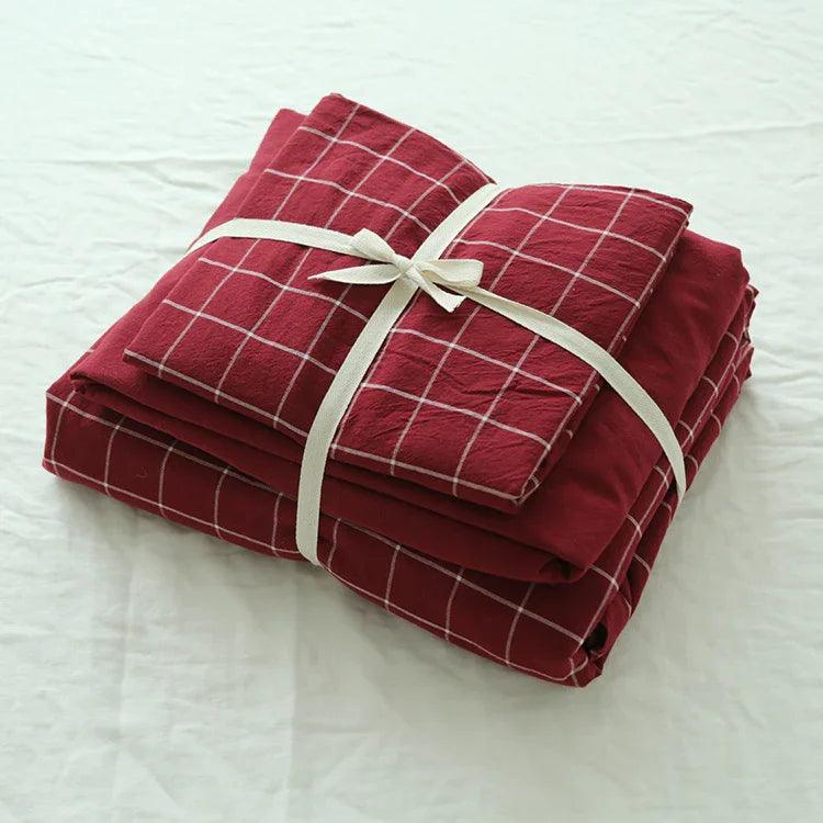 Housse de couette en coton lavé quatre piècesEX-STOCK Canada