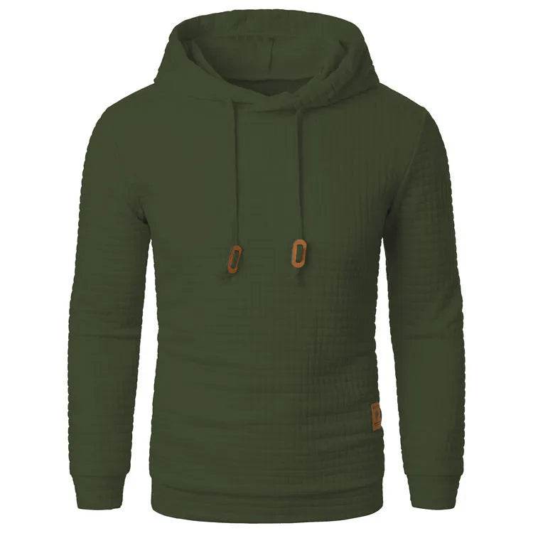 Men's Jacquard Sweatshirt Long-sleeved Hoodie Warm Color Sports Pullover Top - EX-STOCK Canada