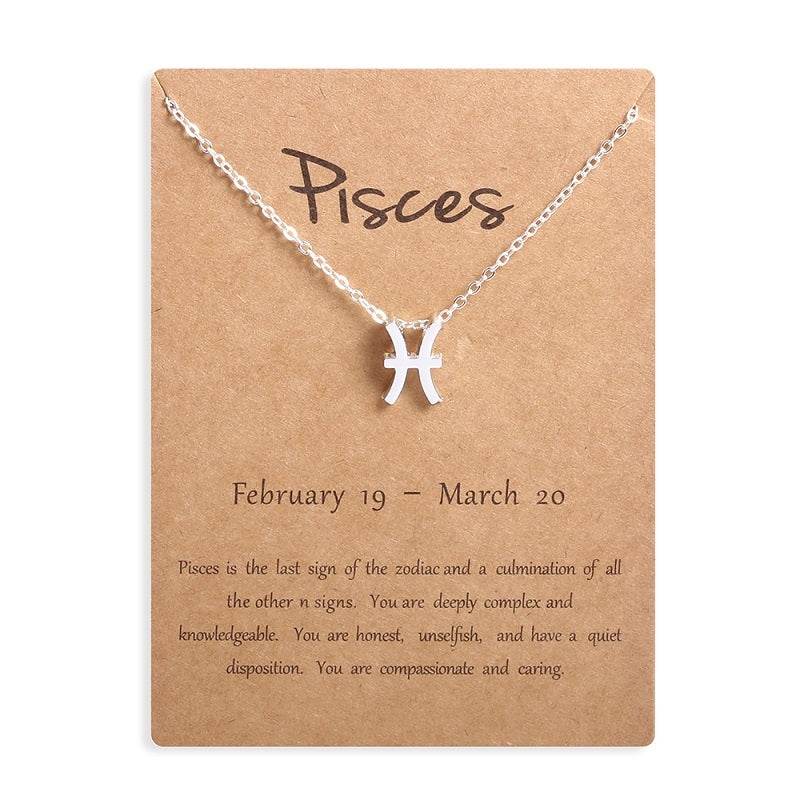 12 Zodiac Sign Necklaces With Gift Card Constellations Pendant Necklace Jewelry - EX-STOCK Canada